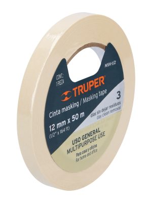 MSK-1-2D1.jpg 12589 - Cinta masking tape de 1/2' x 50 m, Truper