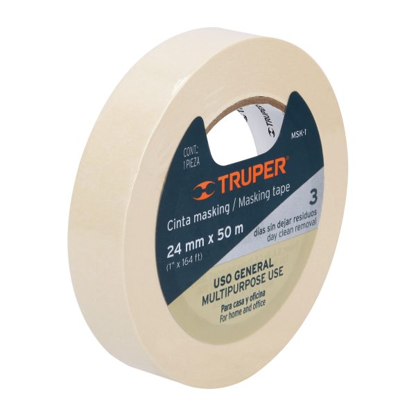 12591 - Cinta masking tape de 1' x 50 m, Truper