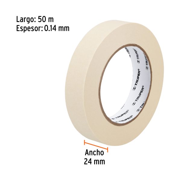 12591 - Cinta masking tape de 1' x 50 m, Truper