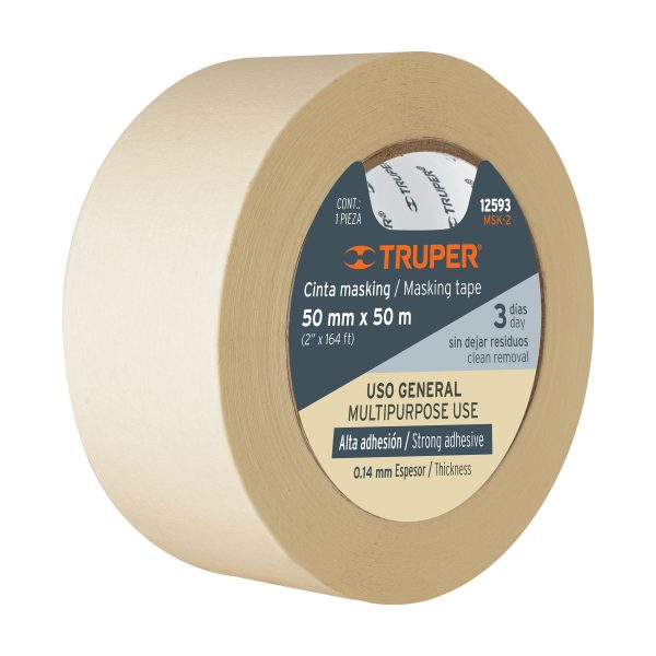 12593 - Cinta masking tape de 2' x 50 m, Truper