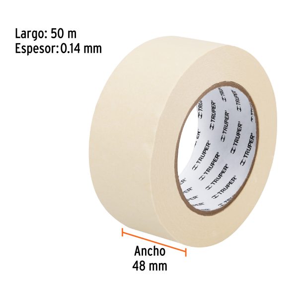 12593 - Cinta masking tape de 2' x 50 m, Truper
