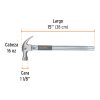 16701 - Martillo tubular pulido 16 oz uña curva, Truper