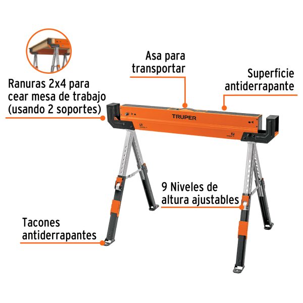 103301 - Burro/Mesa de trabajo, multiusos, Truper