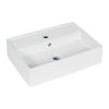 44179 - Lavabo de porcelana de sobreponer rectangular, blanco, FOSET