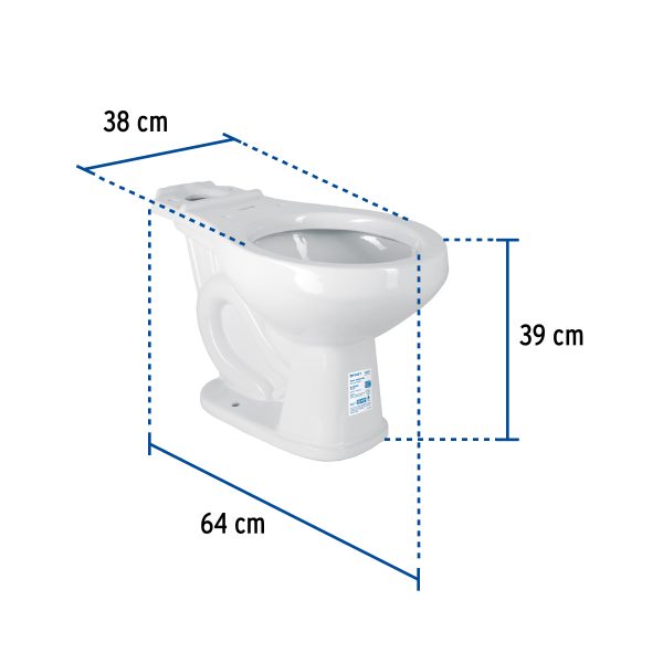 44011 - Taza redonda de porcelana, blanco, FOSET