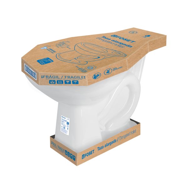 45477 - Taza alargada de porcelana, blanco, FOSET