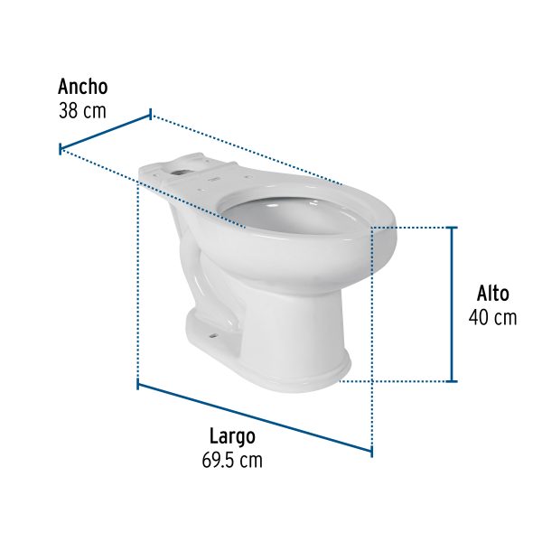45477 - Taza alargada de porcelana, blanco, FOSET