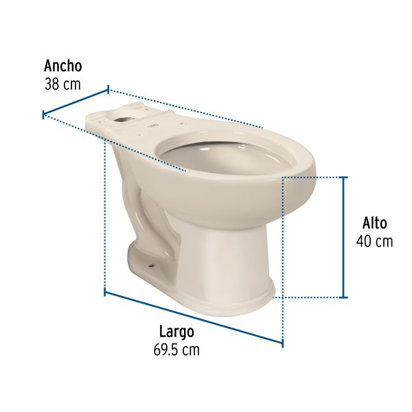 45479 - Taza alargada de porcelana, marfil, FOSET
