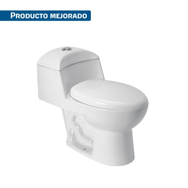 49135 - Sanitario one piece alargado de porcelana, blanco, FOSET