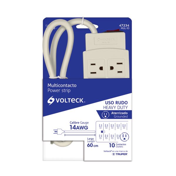 MUL-10E1.jpg 47234 - Multicontacto 14 AWG uso rudo con 10 entradas, Volteck