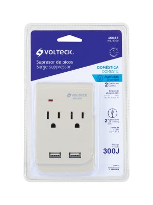 MUL-230UE1.jpg 46088 - Multicontacto, 2 entradas,con 2 entradas USB, aterrizado