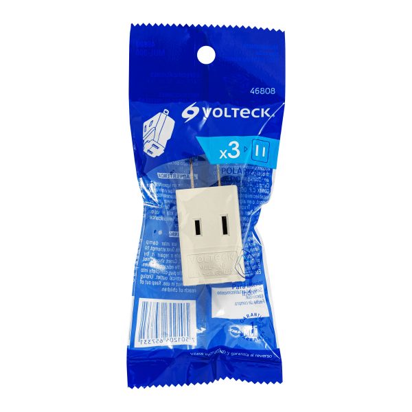 46808 - Multicontacto triple, tipo cubo, Volteck