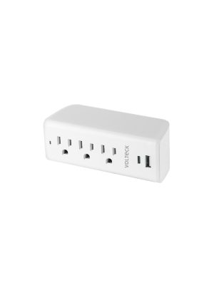 MUL-352U.jpg 45748 - Multicontacto de pared, 490 Joules, 3 contactos y 2 USB A+C