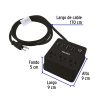 49321 - Multicontacto 16 AWG doméstico, 3 entradas 4 ptos USB, negro