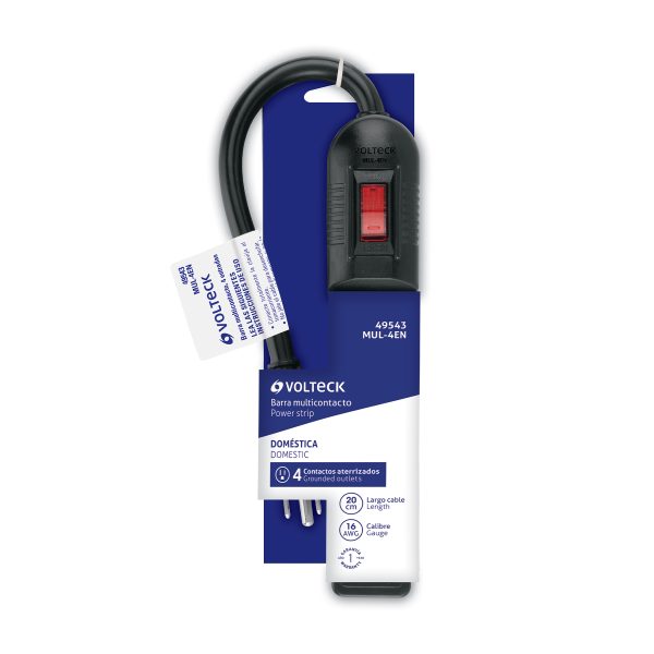 MUL-4ENE1.jpg 49543 - Multicontacto económico 4 entradas, negro, VOLTECK