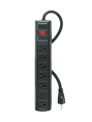 49525 - Multicontacto uso rudo 6 entradas sup. de picos 270 J, negro