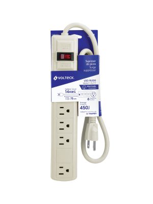 MUL-645E1.jpg 47184 - Multicontacto 14 AWG 6 entradas supresor de picos 450 joules