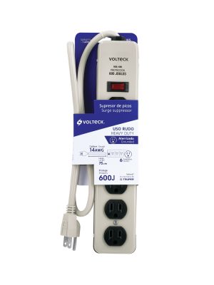 MUL-660E1.jpg 47185 - Multicontacto 14 AWG 6 entradas supresor de picos 600 joules