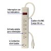 47182 - Multicontacto 16 AWG uso rudo con 6 entradas, Volteck