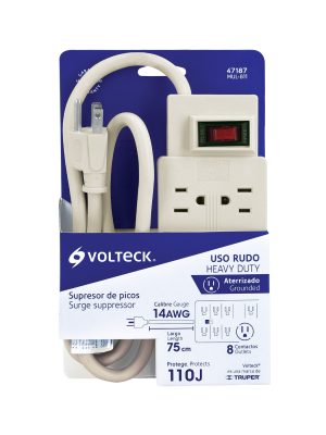 MUL-811E1.jpg 47187 - Multicontacto 14 AWG 8 entradas supresor de picos 110 joules