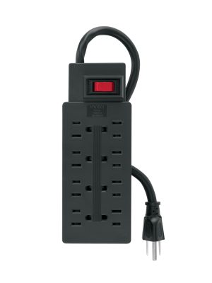 48793 - Multicontacto uso rudo 8 entradas sup. de picos 460 J, negro