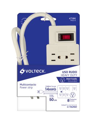 MUL-8E1.jpg 47186 - Multicontacto 14 AWG uso rudo con 8 entradas, Volteck