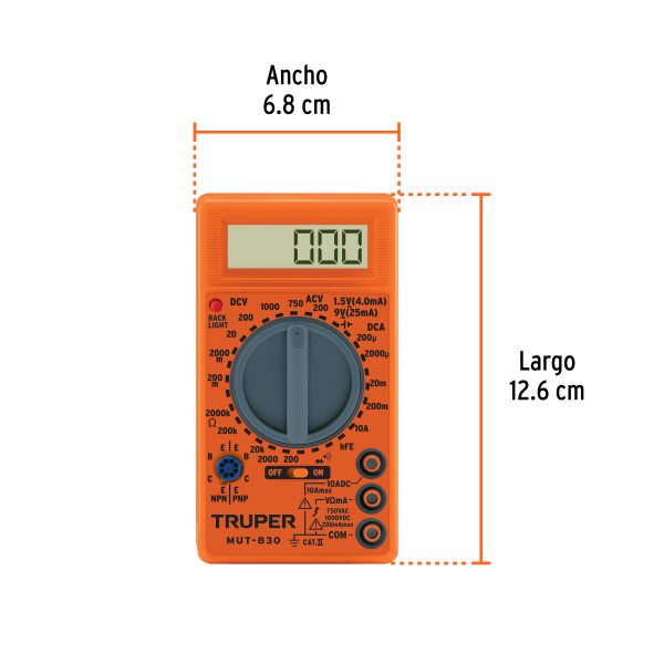 10400 - Multímetro digital escolar, Truper