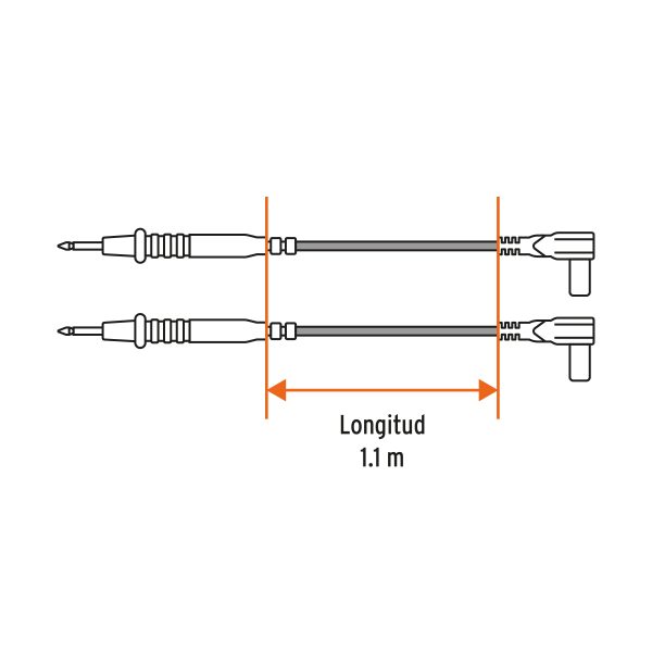 102406 - Juego de cables de prueba para multímetro, Truper