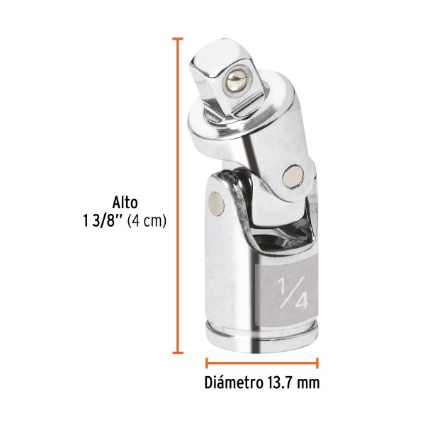 13226 - Nudo universal para dados con cuadro de 1/4', Truper