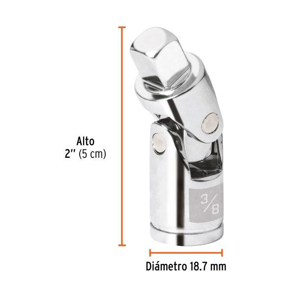 13669 - Nudo universal para dados con cuadro de 3/8', Truper