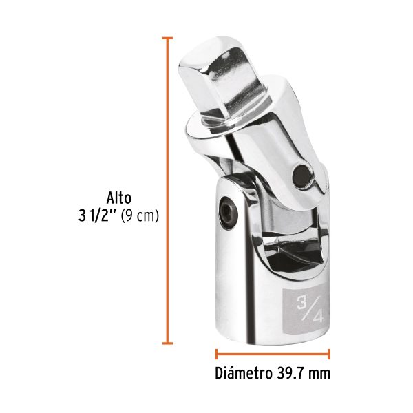 13910 - Nudo universal para dados con cuadro de 3/4', Truper