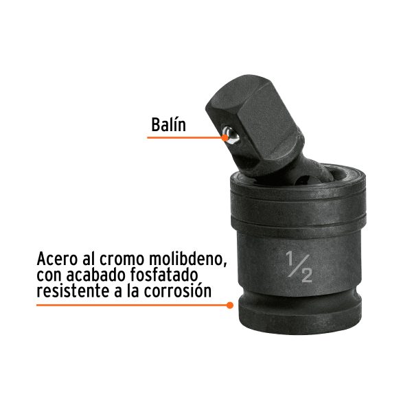 103196 - Nudo universal para dados de impacto cuadro 1/2', Truper
