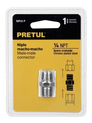 NIPLE-PE1.jpg 27025 - Niple de acero, macho-macho, cuerda 1/4' NPT, PRETUL
