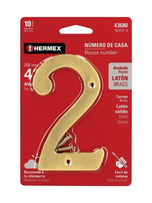 NUCH-2E1.jpg 43680 - Número 2 de latón sólido 4', HERMEX