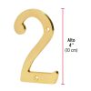 43680 - Número 2 de latón sólido 4', HERMEX