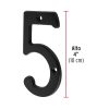 47858 - Número 5 de latón sólido 4', negro,  HERMEX