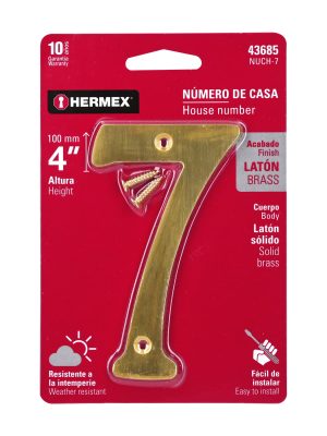 NUCH-7E1.jpg 43685 - Número 7 de latón sólido 4', HERMEX