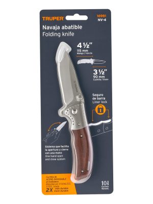 16981 - Navaja abatible 4-1/2' mango de madera, Truper