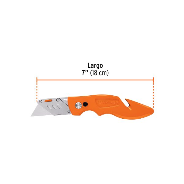 17025 - Navaja abatible 7' cuerpo de aluminio y acero inox, Truper