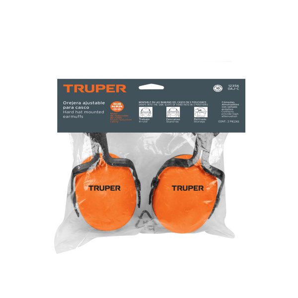 12356 - Orejera ajustable para casco, Truper