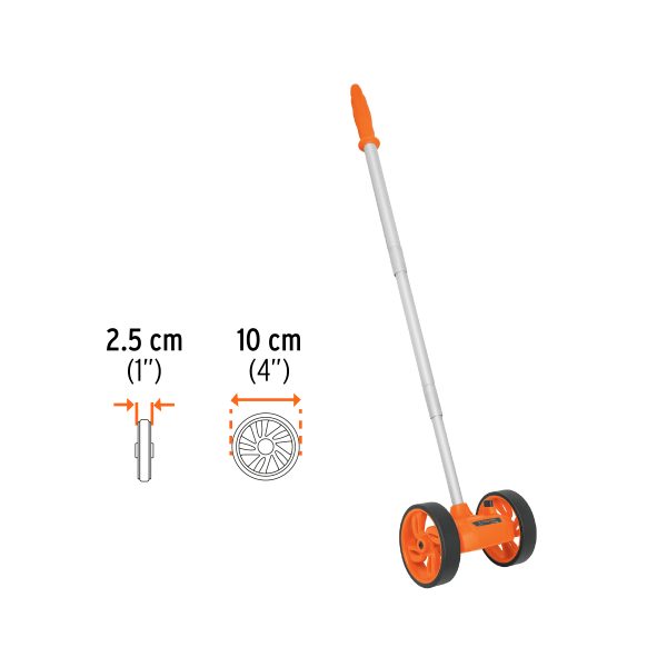 15830 - Odómetro con doble rueda de 4', Truper