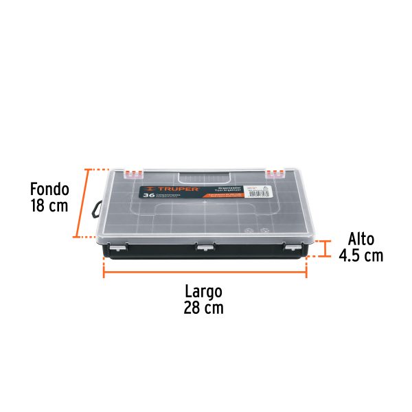 102760 - Organizador de 11' con 36 compartimentos, Truper