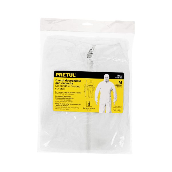 26072 - Overol desechable, talla M, Pretul