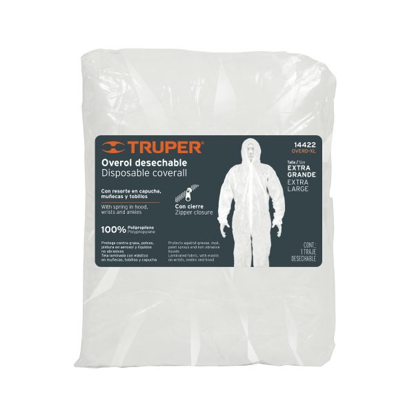 14422 - Overol desechable, talla XG, Truper