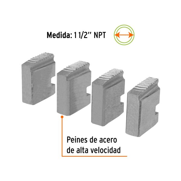 14619 - Juego de 4 peines de 1-1/2' para tarrajas T-852X, Expert