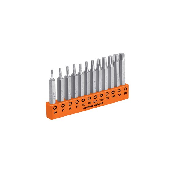 101678 - Juego de 12 puntas torx combinadas largo 2', Truper Expert