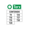 17795 - Juego de 7 puntas torx combinadas largo 1', Truper Expert