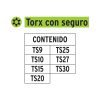 17797 - Juego de 7 puntas torx combinadas c/seguro largo 1', Expert