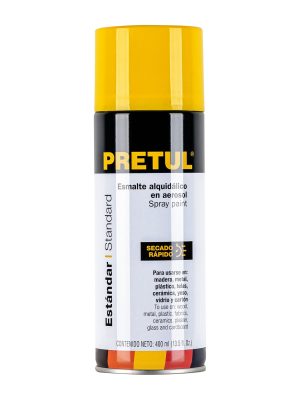 27003 - Pintura en aerosol, amarillo canario, 400ml, Pretul