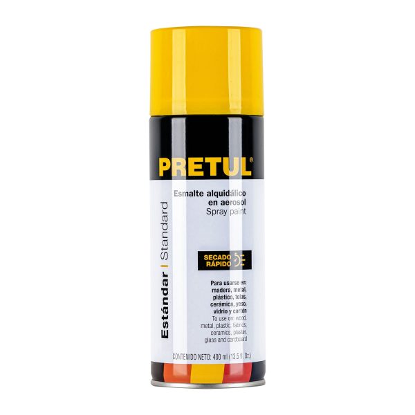 27003 - Pintura en aerosol, amarillo canario, 400ml, Pretul